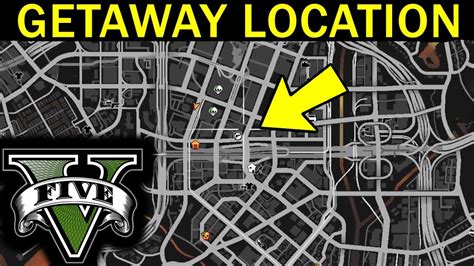 ive done that but once i do the "h" to continue the heist never shows up. . Gta v mark getaway location